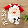 thumbnail image 2 of Newborn Baby Girls Boys Cartoon Printed Bodysuits One-Piece Rompers 0-18M, Esho Infant Cotton Sleeper Jumpsuits Playsuits, 2 of 6