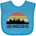 thumbnail image 3 of Inktastic Los Angeles California Skyline Retro Boys or Girls Baby Bib, 3 of 4