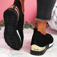 thumbnail image 4 of SHENGXINY New Spring Knitting Socks Shoes Women 2022 Mesh Breathable Sneakerss Slip on Flat Casual Loafers Ladies Vulcanized Shoes, 4 of 4