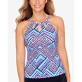 thumbnail image 1 of Swim Solutions Haut Tankini à Col Haut Imprimé avec Découpe, Multi, 8, 1 of 2