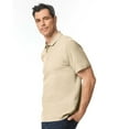 thumbnail image 3 of Gildan Men's Softstyle Pique Polo Shirts, Polos 100% Ring-Spun Cotton Short Sleeve Golf Polo Shirt, Sand M, 3 of 5