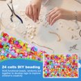 thumbnail image 4 of DIY pulsera con cuentas 24 rejilla con cuentas juguete joyería manualidades Kit para niños regalos de vacaciones Ndcxsfigh libre de BPA, 4 of 9