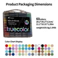 thumbnail image 2 of Truecolor 60 Colors Soft Tip Acrylic Paint Markers, Single Tip Paint Pens in PP Storage Case for Glass, Ceramic, Wood, Plastic, Canvas and Paper, 2 of 7