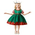 thumbnail image 1 of EIMELI Bébé Enfants Petite Fille Noël Père Noël Robe de Soirée Formelle Concours Princesse Demoiselle d'Honneur Soirée Mini Robe, 1 of 6