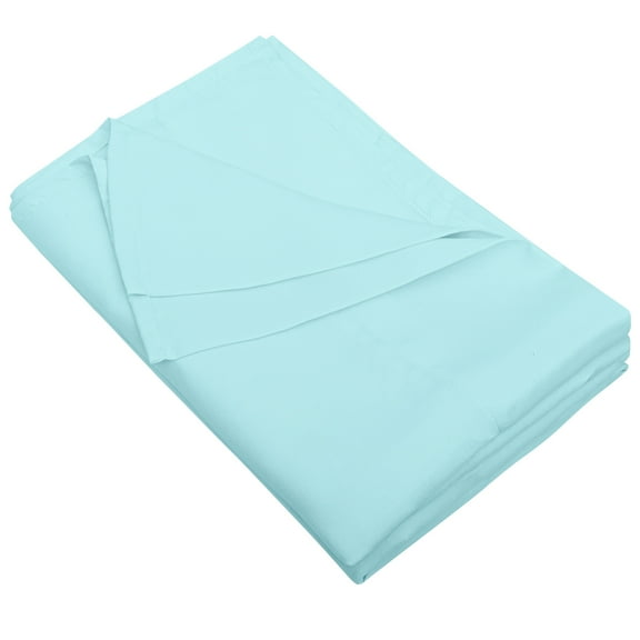 Flxxie 1800 Count Soft Brushed Microfiber Flat Sheet, Shrinkage, Fade Resistant Bedding Top Sheet, Easy Care, Aqua, King, 102"x105" with 4" hem