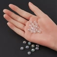 thumbnail image 4 of 100 pc Faceted Eco-Friendly Transparent Acrylic Round Beads AB Color Clear AB 8mm Hole: 1.5mm, 4 of 5