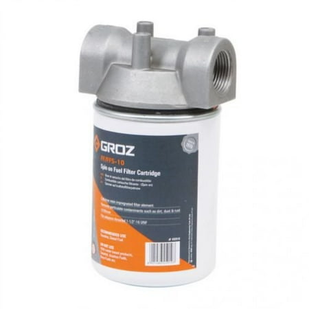 - GROZ Fuel Filter, High Flow, Spin-on Cartridge Style, 10 Micron, 1