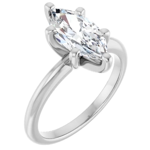 3 Carat Marquise Lab Grown Diamond Engagement Ring
