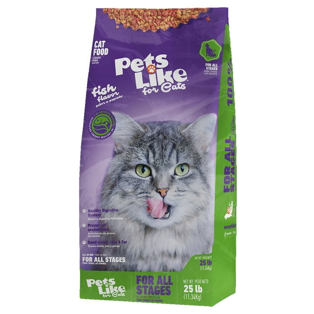 Pets Like For Cats, Dry Cat Food, Fish Flavored, 25 lbs.