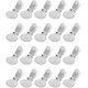 thumbnail image 1 of KAIYANG 20 clips planos grandes de acero inoxidable para zapatos, suministros para proyectos de manualidades (32 x 20 mm), 1 of 4