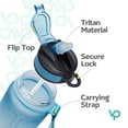 thumbnail image 6 of 32 Ounce Motivational Fitness Water Bottle, Large Capacity Sports Drinking Flask, Portable Leakproof Hydration Container for Gym Workout Outdoor Running Daily Exercise Use, 6 of 9