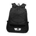 thumbnail image 2 of Bolsa de béisbol con compartimento de zapatos de entrenamiento para fútbol fútbol gimnasio de natación adultos negro, 2 of 8