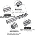 thumbnail image 3 of Uxcell Solid Carbide Square End Mill 3/8" Dia 3 Flutes Milling Bit Cutter 3/8" Shank 2-1/2" Long, 3 of 6