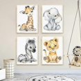 thumbnail image 4 of Simple cartoon animal children's room decoration painting, wall art., 4 of 4