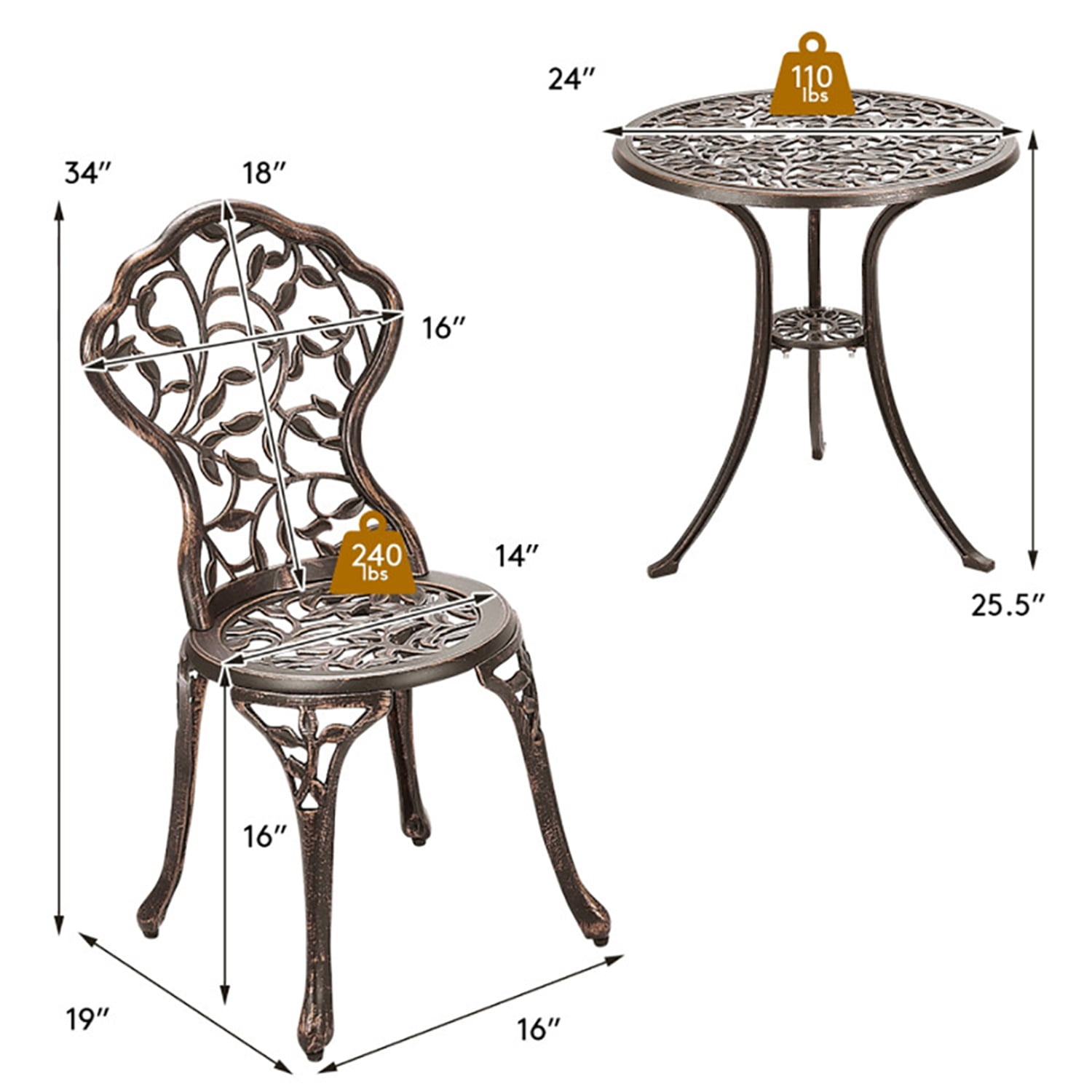 Aimee Lii 3 Pieces Patio Furniture Set with Glass Top Coffee Table, Outdoor Patio Set Aimee Lii 3 Pieces Patio Furniture Set with Glass Top Coffee Table, Outdoor Patio Set