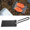 thumbnail image 3 of BIMZUC Portable Grill Pan with Removable Handle, Non-Stick Square BBQ Griddle for Outdoor Camping and Indoor Kitchen, 9.3 x 3.4 inches / 23.5 x 8.5 cm Iron Skillet, 3 of 9