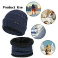thumbnail image 3 of Loritta 5 Pcs Winter Beanie Hat Scarf Touchscreen Gloves Set with Wool Socks for Men Women Navy blue, 3 of 7