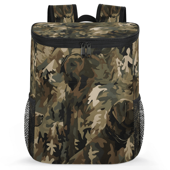 Jiaoprinted Camouflage Dog Portable Leakproof Cooler Backpack, Dog Insulated Backpack Cooler for Picnic Camping