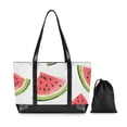 thumbnail image 7 of FORMRS Canvas Laptop Tote Bag for Women with 15.6" Computer Compartments Shoulder Handbag, Cartoon Watermelon, 7 of 7