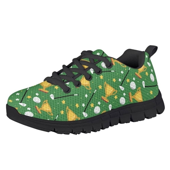 Chririnla Golf Ball Shoes for Kids Size 1.5 Casual Knitted Mesh Sports Shoes Lightweight Anti-Slip Running Tennis Shoes for Boys Girls