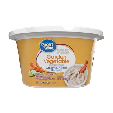 Great Value Garden Vegetable Cream Cheese Spread, 8 oz Tub