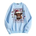 thumbnail image 4 of WILLBEST hoodies Graphiques de Noël Yak à Manches Longues pour Femmes Sweat à Capuche Col Rond Confortable avec Imprimé de Vacances Chandails à Capuchon pour Femmes, 4 of 4