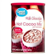 Great Value Hot Cocoa Mix, Milk Chocolate with Marshmallows, 20 oz
