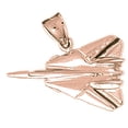 thumbnail image 1 of 14K Rose Gold Airplane Pendant - 26 mm, 1 of 3
