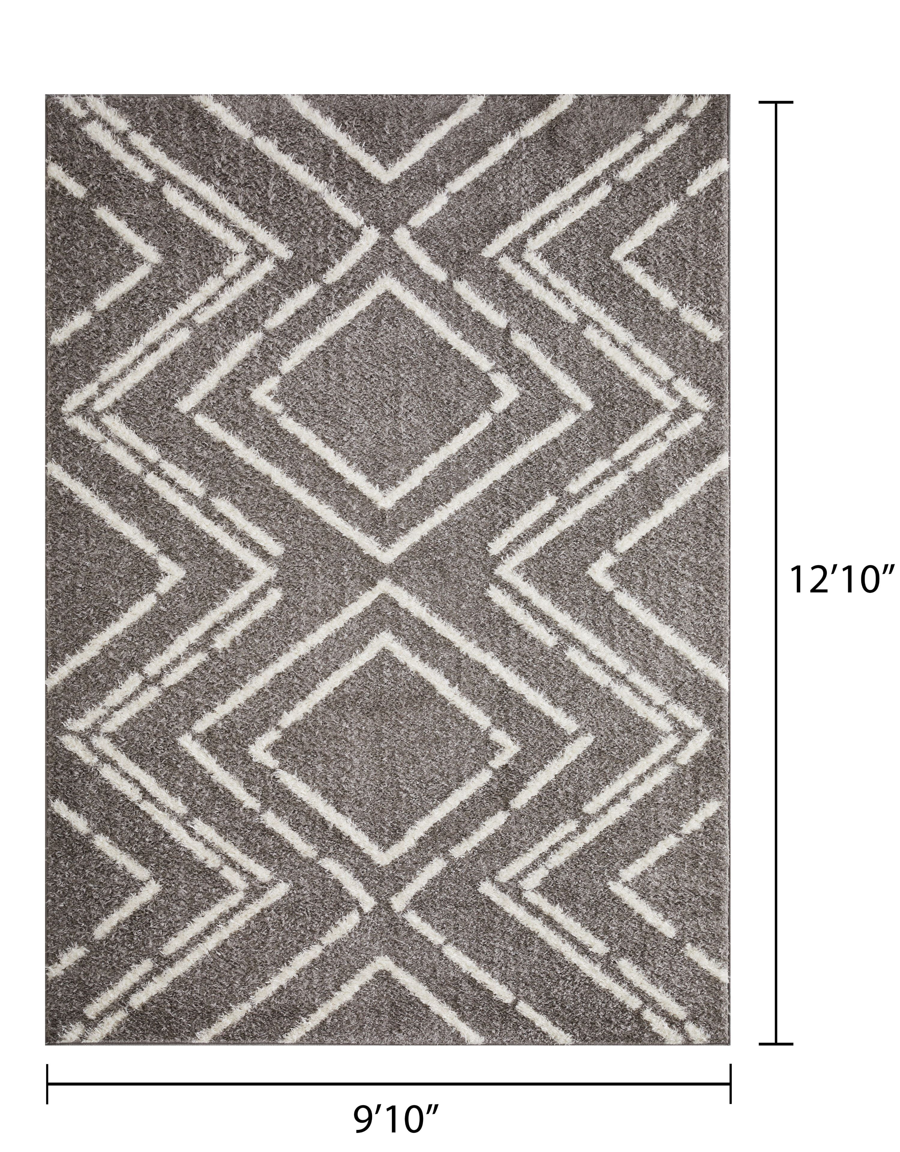 Loomaknoti Vemoa Armeley 9' x 12' Gray Geometric Indoor Area Rug
