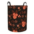 thumbnail image 2 of XMXY Round Laundry Basket Organizer, Night Autumn Flowers Waterproof Collapsible Dirty Clothes Basket Laundry Hamper, Small Size, 2 of 8