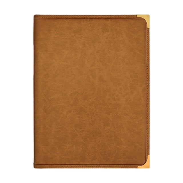 GUOOL Housse de Menu de Restaurant 4 Pages Format A4 Housse de Menu pour Café Mariage Restaurant Brun