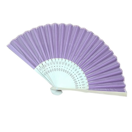 

WANYNG Fans Chinese Style Hand Held Fan Bamboo Silk Folding Fan Party Wedding Decor fan No. 10 G