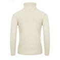 thumbnail image 4 of Moggemol Chandail d'Hiver Chaud pour Petits Garçons Col Roulé Ajusté Beige 140, 4 of 5
