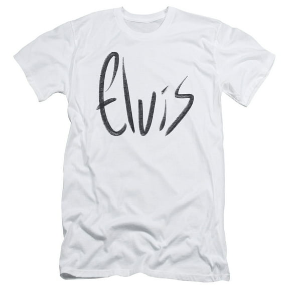 Elvis Presley - Sketchy Name - Slim Fit Short Sleeve Shirt - Small