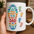 thumbnail image 2 of Personalized Fathers Day Mug Custom Kids Names Footprint Gift for Dad First Fathers Day Gift from Kids Daddy Mug We Love You, 2 of 5