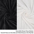 thumbnail image 6 of Catalonia Sherpa Wearable Blanket with Sleeves & Foot Pockets for Adult Women Men, Comfy Snuggle Wrap Sleeved Throw Blanket Robe, Gift Idea, Black, 75" x 53", 6 of 8
