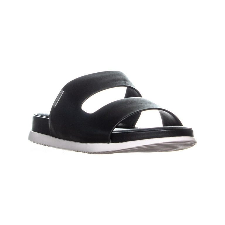 Womens Calvin Klein Diona Slip On Flat Slide Sandals Black