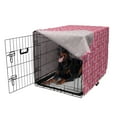 thumbnail image 5 of Abstract Dog Crate Cover, Creative and Asymmetric Round Geometric Shapes Arranged Vertically, Easy to Use Pet Kennel Cover Small Dogs Puppies Kittens, 7 Sizes, Dried Rose Coral, by Ambesonne, 5 of 6