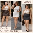 thumbnail image 6 of Manzi 4 Pack Plus Size Pantyhose for Women Sheer Stocking Natural 2XL, 6 of 7