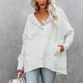 thumbnail image 2 of Gerichy Long Sleeve Tops for Women Womens Fashion Hoodies Sweatshirts Casual Long Sleeve Button Up Hooded Tops, 2 of 5