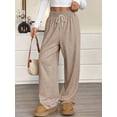 thumbnail image 5 of jinghuiyue Womens Sweatpants Wide Leg High Waisted Elastic Drawstring Baggy Straight Leg Casual Lounge Pants XL, 5 of 7