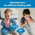 thumbnail image 2 of Dr. Brown's Milestones Straw to 360 Convertible Training Cups, Pink Coral, 2-Pack, 2 of 12