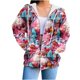 thumbnail image 2 of Puntoco Blusa Estampada De Moda Para Mujer, Blusa De Manga Larga, Sudadera Con Bolsillos Y Capucha, 2 of 5