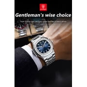 POEDAGAR Luxury Man Quartz Watch Square Watch For Men Waterproof Luminous Date Stainless Steel Mens Watches Sports Clock