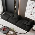 thumbnail image 6 of Modern Oversized Modular Sectional Sofa with Ottoman | Sparkling Chenille Fabric | Tufted Design | No Assembly | 127.56" L | Black | Living Room Furniture, 6 of 25