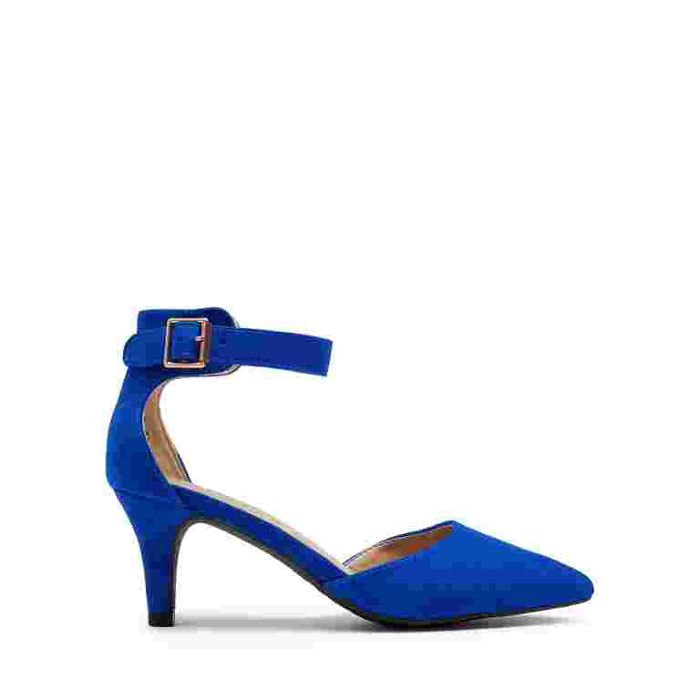 Royal Blue Suede Blue Heels Size 12 Size 1/2 Blue Heels