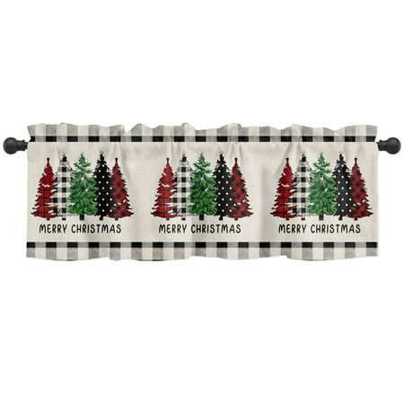 

Kitchen Bedroom Bathroom Curtain European Partition Half Curtain Christmas Sleeve Curtain Half Shade Short Curtain Purple Family Party