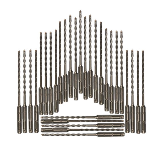 30PC,3/16" x 6", SDS Plus Bits, Masonry Drill bit Set, SDS+ Hammer Bits