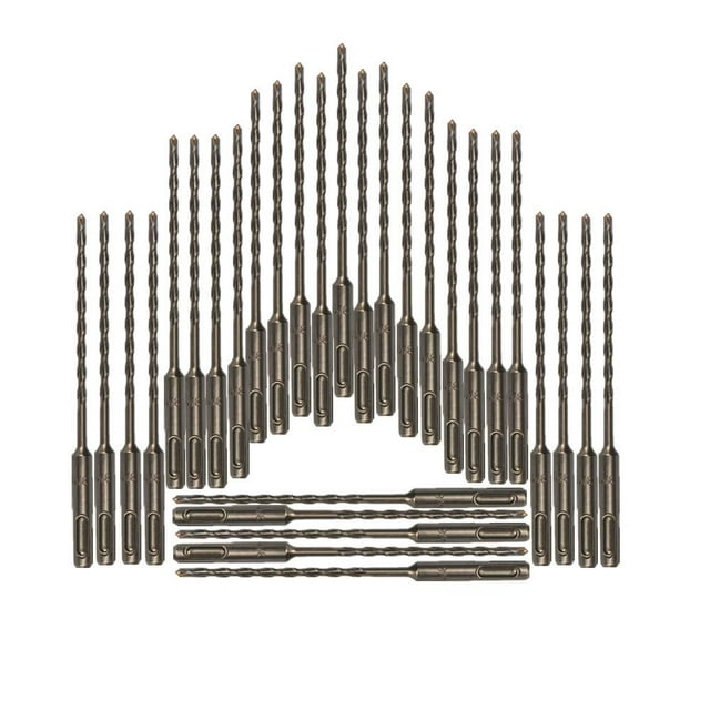 30PC, 3/16" x 4", SDS Plus Bits, Masonry Drill bit Set, SDS+ Hammer Bits