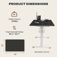thumbnail image 6 of FunniHomi 48" x 30" Electric Height Adjustable Standing Desk with Hooks, Whole-Piece Desktop Cable Management Tray, and Built-in Power Outlet, Ergonomic Sit-Stand Desk for Home Office(2 Packages), 6 of 10